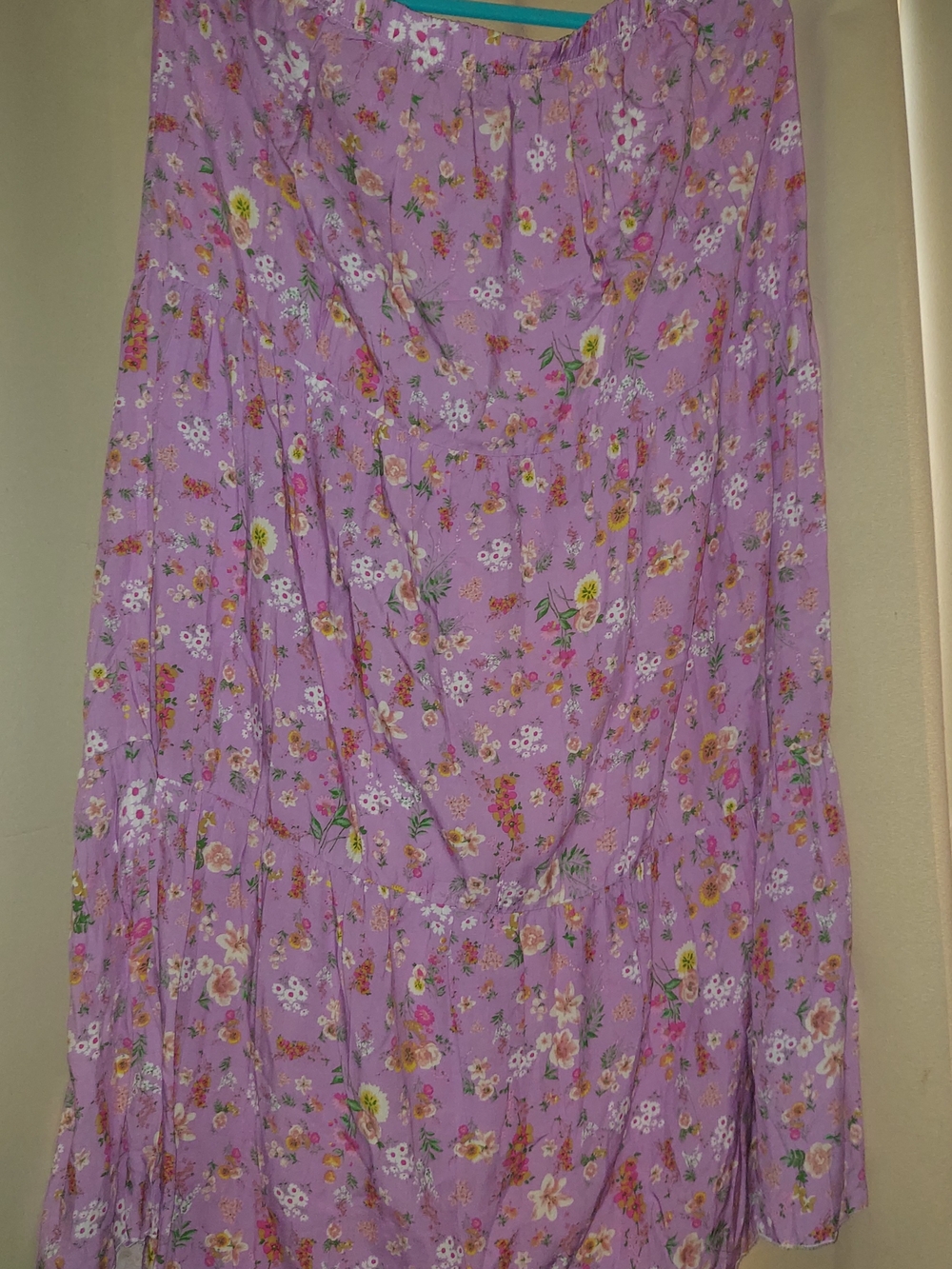 Women's Lavender Floral Maxi Skirt